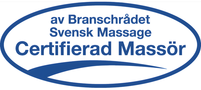 Certifierad massör av Branschrådet Svensk Massage.